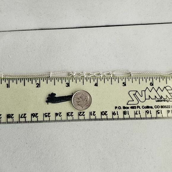 Sterling Stirrup and Popcorn Chain 925 Bracelet - Picture 12 of 15